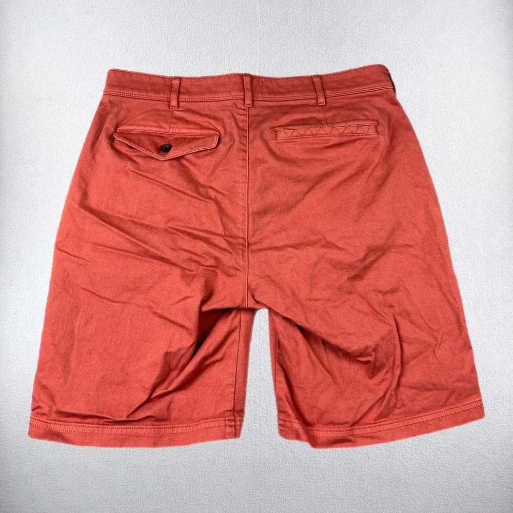 Wellen Chino Shorts Mens 33 Salmon Pink Cotton Stretch Casual Golf